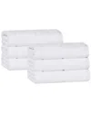 Superior Set Of 6 Mile Smart Twist Cotton Medium Weight Solid Hand Towels