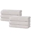 Superior Set Of 6 Milo Smart Twist Cotton Medium Weight Solid Hand Towels