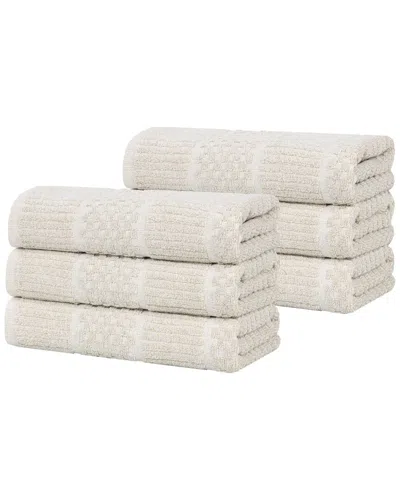 SUPERIOR SUPERIOR SET OF 6 NAPLES MEDIUM WEIGHT SOLID HAND TOWELS