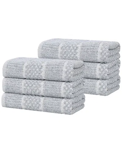 Superior Set Of 6 Naples Medium Weight Solid Hand Towels