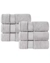 Superior Set Of 6 Niles Giza Cotton Dobby Ultra-plush Thick Soft Absorbent Hand Towels
