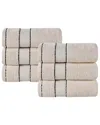 Superior Set Of 6 Niles Giza Cotton Dobby Ultra-plush Thick Soft Absorbent Hand Towels In Neutral