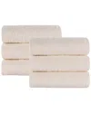 Superior Set Of 6 Rayon Eco-friendly Fluffy Soft Modern Solid Hand Towels