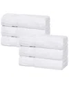 Superior Set Of 6 Venice Zero Twist Cotton Medium Weight Absorbent Hand Towels