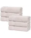 Superior Set Of 6 Venice Zero Twist Cotton Medium Weight Absorbent Hand Towels