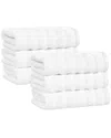 Superior Set Of 6 Zuma Zero Twist Cotton Medium Weight Absorbent Hand Towels