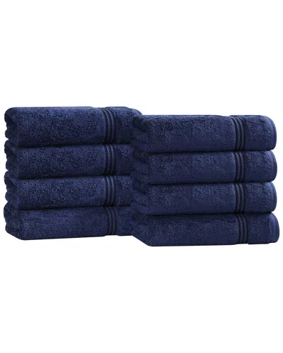 Superior Set Of 8 Heritage Egyptian Cotton Highly Absorbent Solid Ultra Soft  Hand Towels