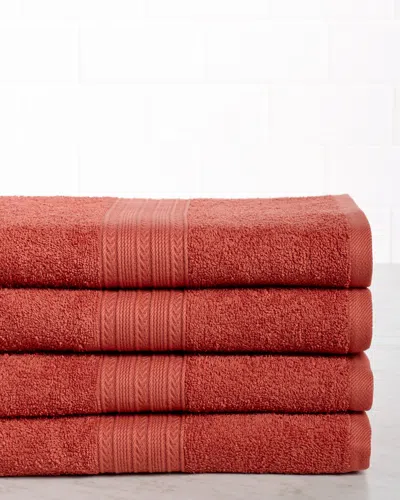 Superior Set Of Four Eco-friendly Bath Cotton Towels