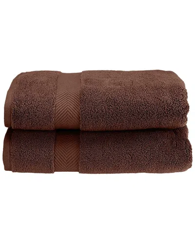 Superior Smart Dry 2pc Absorbent Bath Cotton Towel Set In Brown