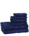 Superior Smart Dry 6pc Cotton Towel Set In Blue
