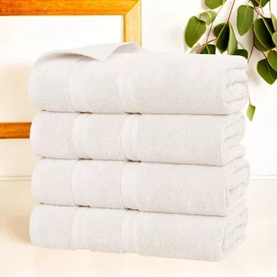 Superior Smart Dry Cotton 4pc Bath Towel 4-pc. Quick Dry Bath Towel Set In Yellow