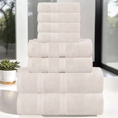 Superior Smart Dry Cotton 8pc Towel Set 8-pc. Quick Dry Bath Towel Set In Yellow