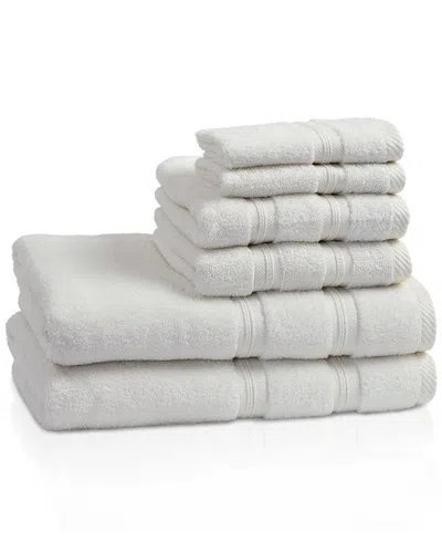 Superior Smart Dry Zero Twist 6pc Absorbent Towel Set In Ivory