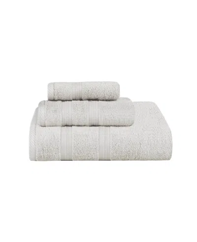 Superior Smart Dry Zero Twist Cotton 3-piece Assorted Towel Set In Ivory