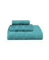 Superior Smart Dry Zero Twist Cotton 3-piece Assorted Towel Set In Turquoise