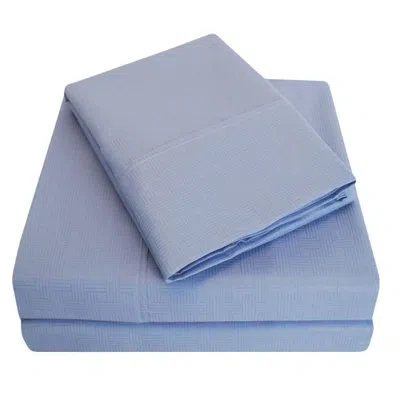 Superior Soft Basketweave Wrinkle-resistant Deep Pocket Sheet Set (set Of 4) In Periwinkle