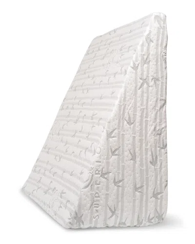 Superior Soft Theraputic Cozy Memory Foam Wedge Pillow With Removable Cover In White