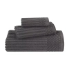 Superior Soho Collection | 3-pc. Quick Dry Solid Bath Towel Set In Black