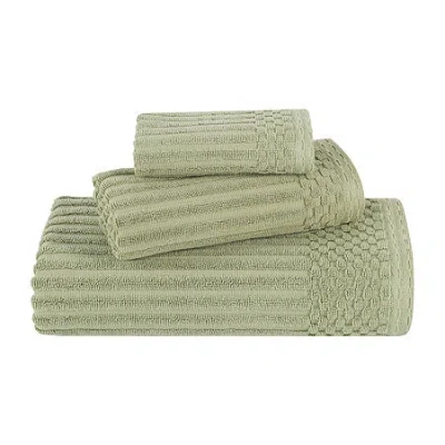Superior Soho Collection | 3-pc. Quick Dry Solid Bath Towel Set In Green