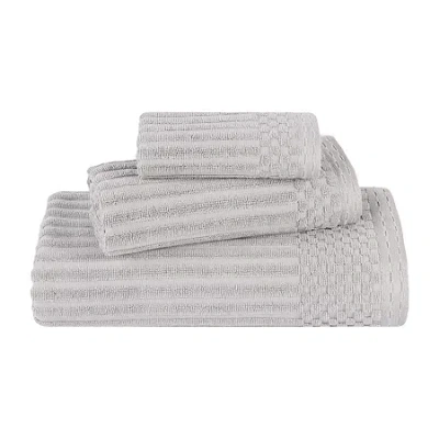 Superior Soho Collection | 3-pc. Quick Dry Solid Bath Towel Set In Silver