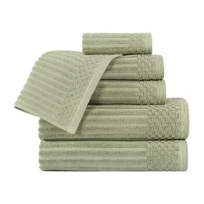 Superior Soho Collection | 6-pc. Quick Dry Solid Bath Towel Set In Green