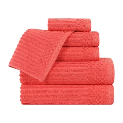Superior Soho Collection | 6-pc. Quick Dry Solid Bath Towel Set In Orange