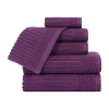 Superior Soho Collection | 6-pc. Quick Dry Solid Bath Towel Set In Purple