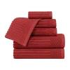 Superior Soho Collection | 6-pc. Quick Dry Solid Bath Towel Set In Red