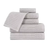 Superior Soho Collection | 6-pc. Quick Dry Solid Bath Towel Set In Silver