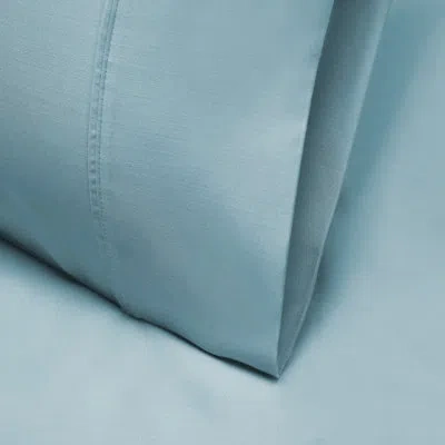 Superior Solid 1000-thread Count Tencel-blend Wrinkle-resistant Pillowcase Set In Blue