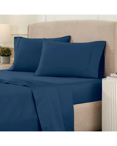 Superior Solid 1200 Thread Count Egyptian Cotton Deep Pocket Sheet Set In Blue