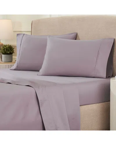 Superior Solid 1200 Thread Count Egyptian Cotton Deep Pocket Sheet Set In Purple