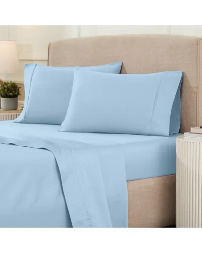 Superior Solid 1200 Thread Count Egyptian Cotton Deep Pocket Sheet Set In Blue