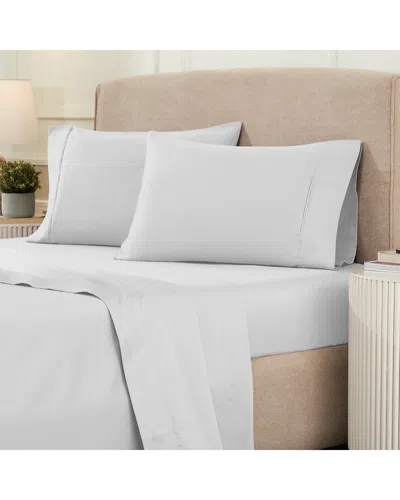 Superior Solid 1200 Thread Count Egyptian Cotton Deep Pocket Sheet Set In Platinum