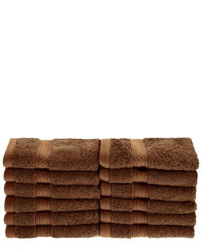 Superior Solid 12pc Face Bamboo Towel Set