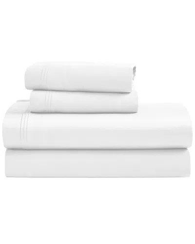 Superior Solid 1500 Thread Count Egyptian Cotton Deep Pocket Sheet Set In White