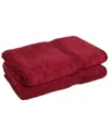 Superior Solid 2pc Bath Sheet Egyptian Cotton Towel Set In Brown
