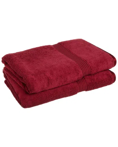 Superior Solid 2pc Bath Sheet Egyptian Cotton Towel Set In Brown