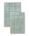 Superior Solid 2pc Checkered Non-slip Bath Rug Set