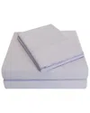 Superior Solid 300 Thread Count Cotton Percale Deep Pocket Sheet Set In Gray