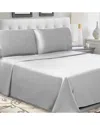 Superior Solid 300-thread Count Cotton Percale Deep Pocket Sheet Set In Silver