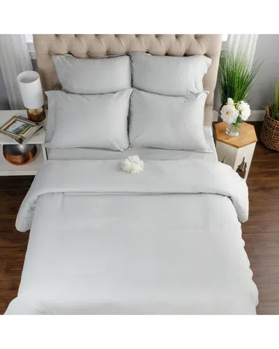 Superior Solid 300-thread Count Cotton Percale Pillowcase Set In Silver