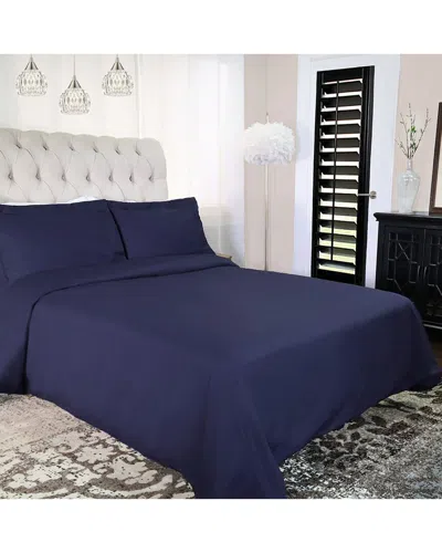 SUPERIOR SUPERIOR SOLID 300-THREAD COUNT COTTON PERCALE DUVET COVER SET