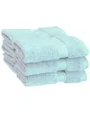 Superior Solid 6pc Absorbent Face Egyptian Cotton Towel Set In Blue