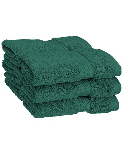 Superior Solid 6pc Absorbent Face Egyptian Cotton Towel Set In Teal