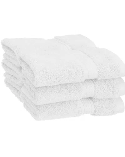 Superior Solid 6pc Absorbent Face Egyptian Cotton Towel Set In White