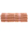 Superior Solid 6pc Hand Bamboo Towel Set In Pink