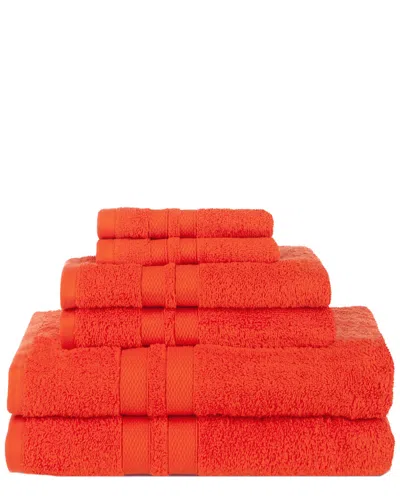 Superior Solid 6pc Soft Absorbent Cotton Towel Set