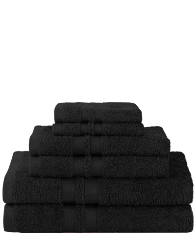Superior Solid 6pc Soft Absorbent Cotton Towel Set