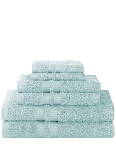 Superior Solid 6pc Soft Absorbent Cotton Towel Set